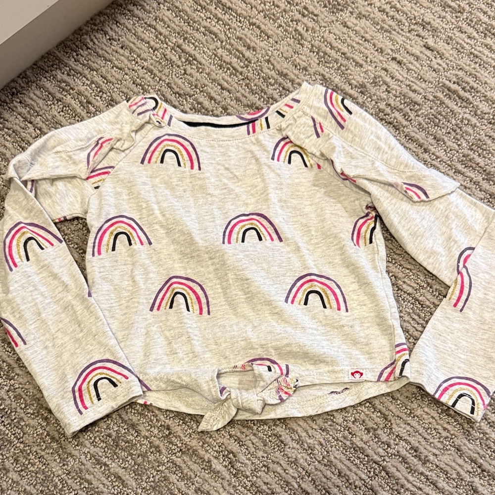 Appaman Gray Long Sleeve Rainbow Tee